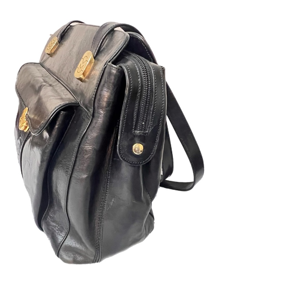 Marino Orlandi vintage leather handbag Black - Picture 5 of 9